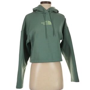 North Face Cropped Green Pullover